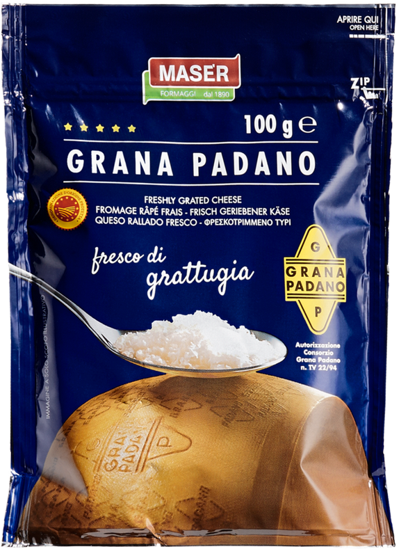 Тертий Грана Падана Гратуджіато 100 г Masser Formaggi в/у